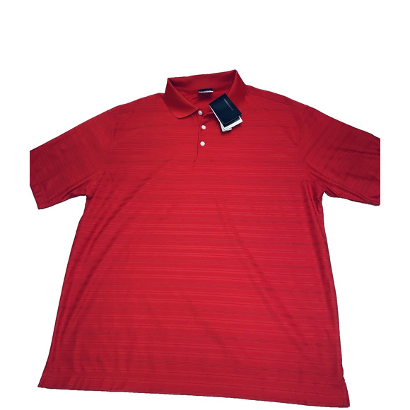 Size XL Red Stripe Light Beer Logo Embroidered Nike Golf Polo Shirt Dri-Fit NWT - Picture 1 of 10
